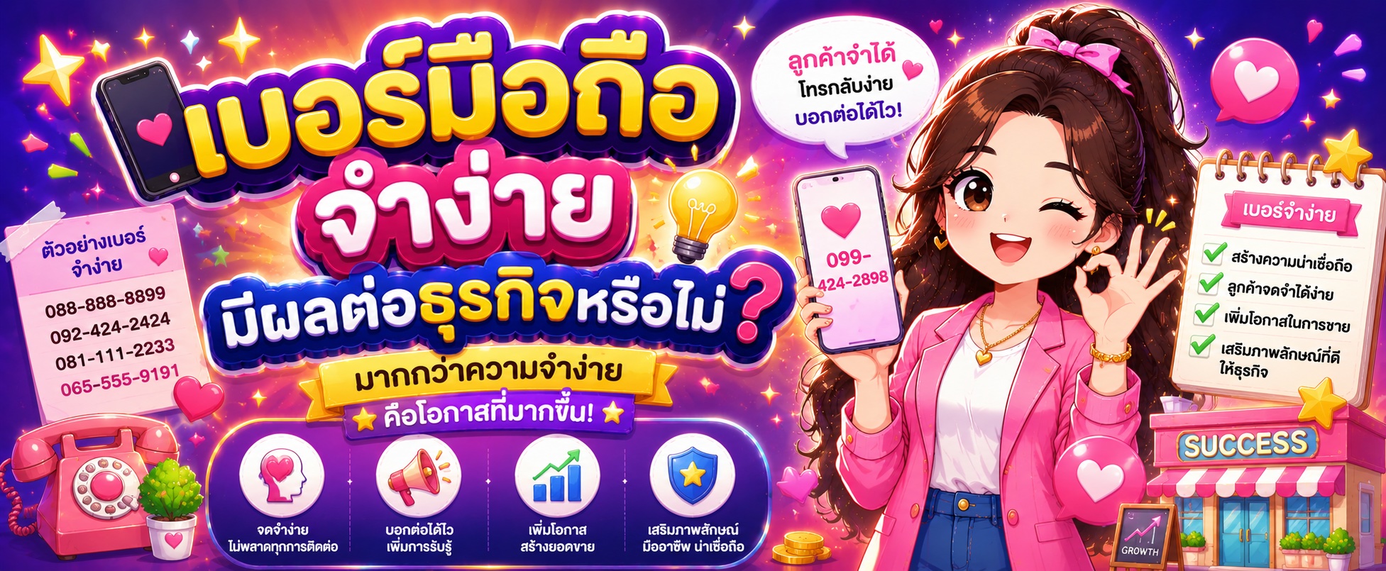 เบอร์มือถือจำง่าย มีผลต่อธุรกิจหรือไม่ ?