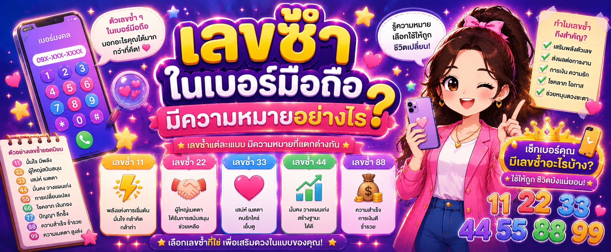 เลขซ้ำในเบอร์มือถือ มีความหมายอย่างไร